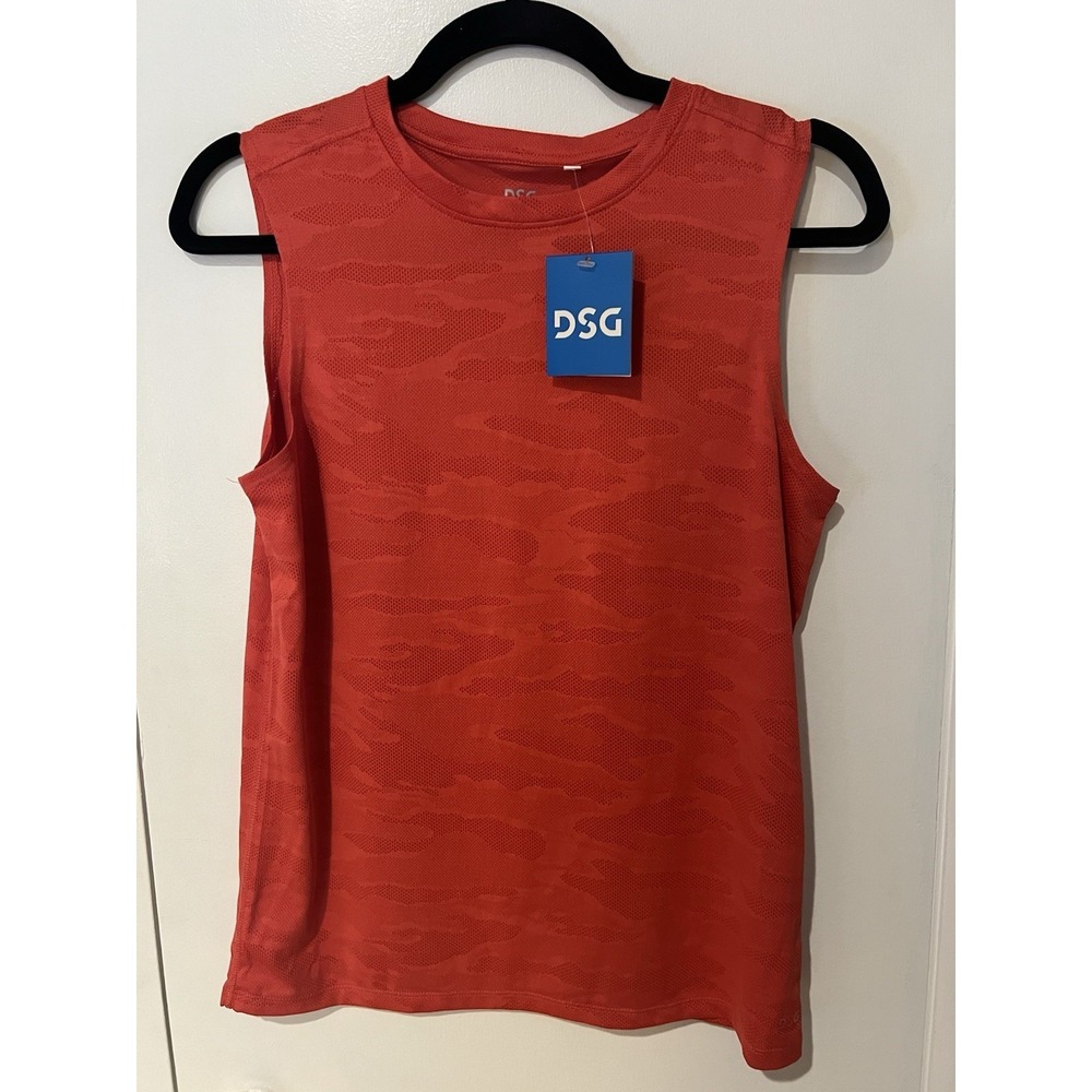 NWT DSG Boys Jacquard Movement Camo Tank Large Cabana‎ Coral Mesh Lightweight